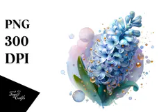 Glossy Hyacinth with Golden Insertions PNG Product Image 1