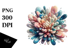Abstract Pastel Glossy Chrysanthemum , 20 oz Tumbler Product Image 1