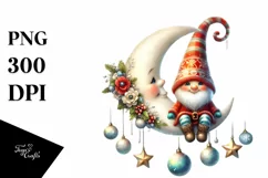 Vintage Christmas Gnomes, Transparent PNG Product Image 3