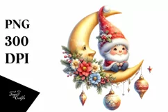 Vintage Christmas Gnomes, Transparent PNG Product Image 3