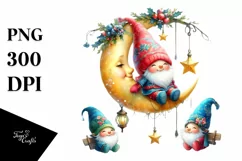 Vintage Christmas Gnomes, Transparent PNG Product Image 3