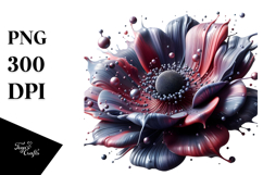 Glossy Candy Anemone | Sublimation | Clipart Product Image 1