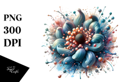 Glossy Candy Anemone | Sublimation | Clipart Product Image 1