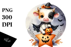 Watercolor Cow Portrait, Transparent PNG Product Image 1