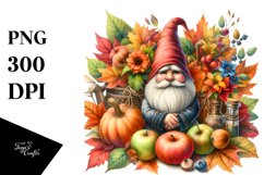 Vibrant Autumn Gnome PNG Product Image 3