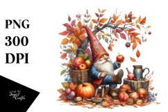 Vibrant Autumn Gnome PNG Product Image 1