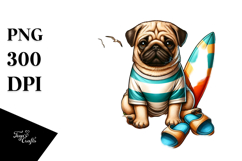 Sublimation Sticker Centered | Pug Product Image 1