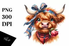 Highland Cow Bandana with Big Eyes Product Image 3