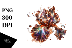 Shiny Rusty Iris | Sublimation | Clipart Product Image 1