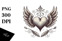 Simple Winged Heart Art Product Image 1