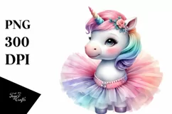 Baby Unicorn with Tutu PNG Product Image 1