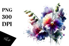 Artistic Sweet Pea | Sublimation | Clipart Product Image 1