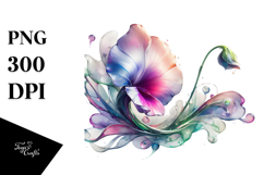 Artistic Sweet Pea | Sublimation | Clipart Product Image 1