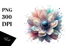 Colorful Anemone and Tulip PNG Product Image 1