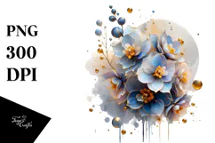 Abstract Delphinium, Transparent PNG Product Image 1