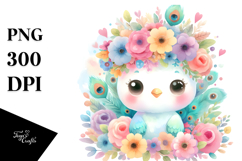 Sublimation Clipart White Background | Cute Peacock Product Image 1