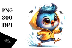 Excited Baby Bird Running, High-Quality PNG Product Image 1