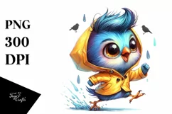Excited Baby Bird Running, High-Quality PNG Product Image 3