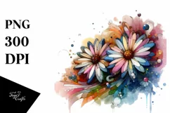 Vibrant Pastel Wooden Daisy PNG Product Image 3