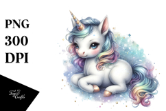 Cute Baby Unicorn PNG Product Image 1