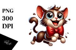 Playful Vector Art of Cat PNG Product Image 1