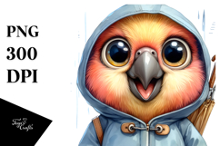 baby parrot big eyes standing up human like Product Image 1