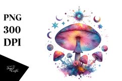 Magical Celestial Mushroom | Clipart Product Image 1