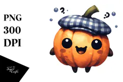 Funny Pumpkin Portrait, Transparent PNG Product Image 1
