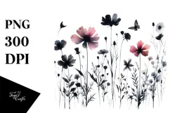 Wildflower Silhouettes, Transparent PNG Product Image 1