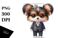 Funny Dog Dressed as Human | Sublimation | Clipart Product Image 1