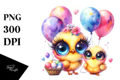 Crazy Eyes Baby Chicken PNG Product Image 1