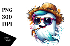Funny Ghost with Cool Hair PNG Product Image 1