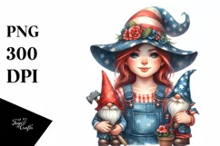 Detailed Patriotic Gnome | Clipart Product Image 1