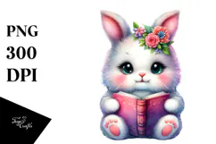 Goofy Cute Baby Bunny PNG Product Image 1