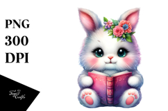 Goofy Cute Baby Bunny PNG Product Image 1