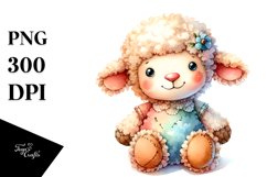 Colorful Brownish Plush Lamb | Clipart Product Image 1
