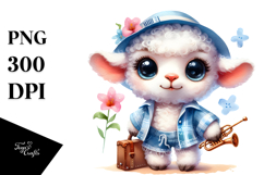 Lamb in Beachwear, Transparent PNG Product Image 1