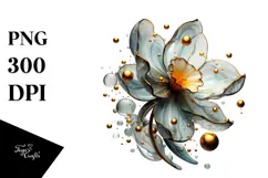 Elegant Narcissus Flower Watercolor PNG Product Image 1