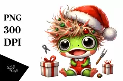 a Cute Watercolor Frog PNG Product Image 1