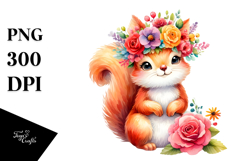 Sublimation Clipart White Background | Colorful Squirrel Product Image 1