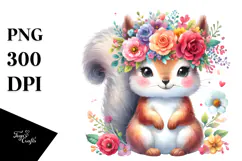 Sublimation Clipart White Background | Colorful Squirrel Product Image 1