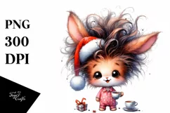 a Cute Watercolor Bunny PNG Product Image 1