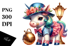 Colorful Baby Unicorn East Coast Swing Dancer PNG Product Image 1