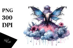 Gothic Fairy on Cloud PNG Product Image 1