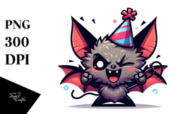 Bat with Party Hat, Trending PNG Product Image 1