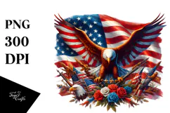 Detailed USA Flag, Transparent PNG Product Image 1