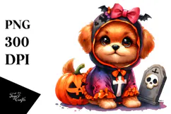 Vibrant Drawing Halloween | Cute Baby Dog Product Image 1