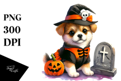 Vibrant Drawing Halloween | Cute Baby Dog Product Image 1