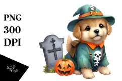 Vibrant Drawing Halloween | Cute Baby Dog Product Image 1