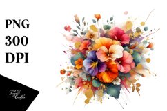 Colorful Bouquet with Nasturtium Splash | Sublimation | Product Image 3